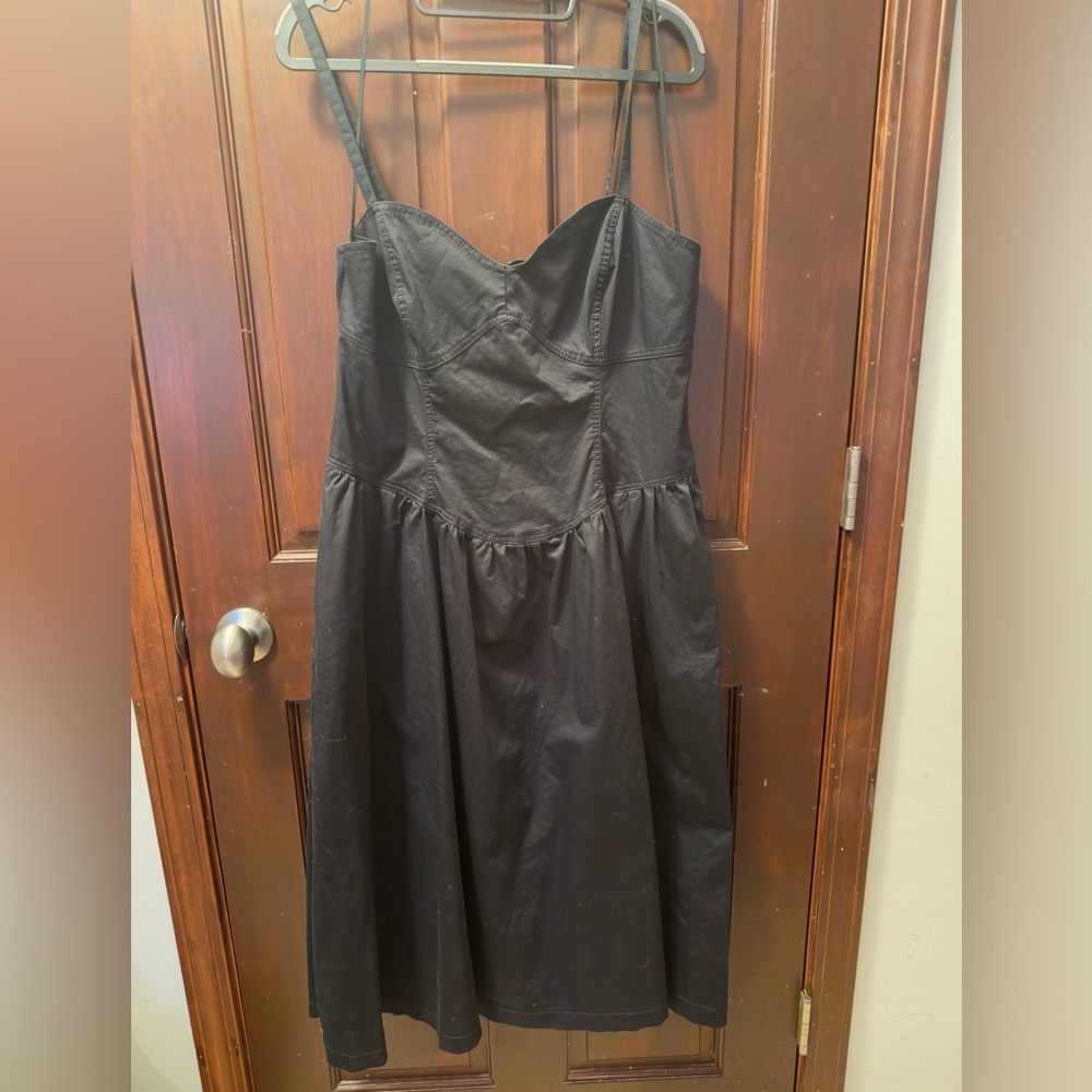 Steve Madden Black Fit & Flare Midi Dress